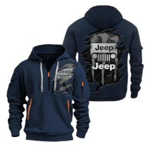 Jeep Hoodie Half Zipper CAR0217092027, All Over Print Hoodie Half Zipper