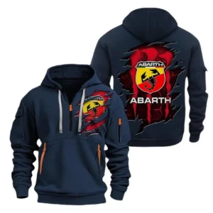 Abarth Hoodie Half Zipper CAR0217092033, All Over Print Hoodie Half Zipper