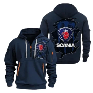 Scania Hoodie Half Zipper CAR0217092035, All Over Print Hoodie Half Zipper