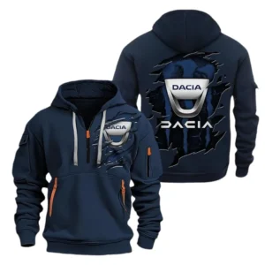 Dacia Hoodie Half Zipper CAR0217092044, All Over Print Hoodie Half Zipper