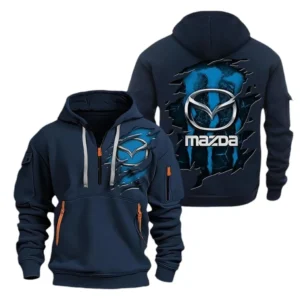 Mazda Hoodie Half Zipper CAR0217092046, All Over Print Hoodie Half Zipper