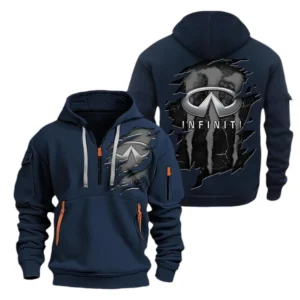 Infiniti Hoodie Half Zipper CAR0217092048, All Over Print Hoodie Half Zipper