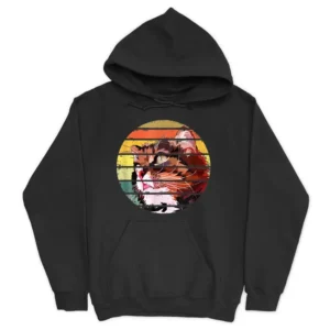 Retro Vintage Colorful Cat For Lovers Cat And Pets Hoodie - Black