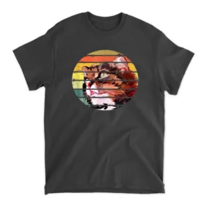 Retro Vintage Colorful Cat For Lovers Cat And Pets T-Shirt - Black