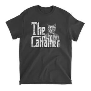 The Catfather Cat Father Mafia Father Cat T-Shirt - Black