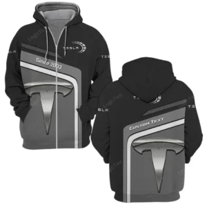 Tesla Zipper Hoodie, Gift For Tesla Lovers, Gift For Him, Husband, Boyfriend CAR11103032573