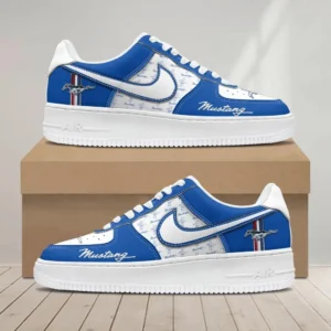 Ford-Mustang Air Low-Top Sneakers, CAR All Over Print Air Low-Top Sneakers - Blue CAR1203222028