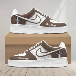 Ford-Mustang Air Low-Top Sneakers, CAR All Over Print Air Low-Top Sneakers - Brown CAR1203222028