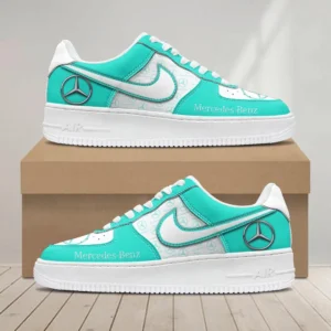 Mercedes-Benz Air Low-Top Sneakers, CAR All Over Print Air Low-Top Sneakers - Cyan CAR1203222031