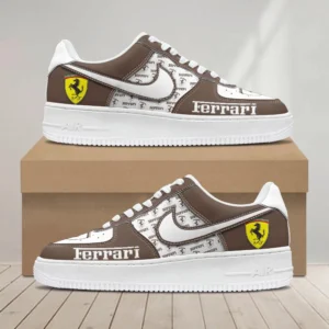 Ferrari Air Low-Top Sneakers, CAR All Over Print Air Low-Top Sneakers - Brown CAR1203222039