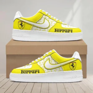 Ferrari Air Low-Top Sneakers, CAR All Over Print Air Low-Top Sneakers - Yellow CAR1203222039