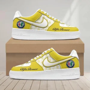 Alfa Romeo Air Low-Top Sneakers, CAR All Over Print Air Low-Top Sneakers - Yellow CAR1203222043
