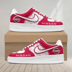Nissan Air Low-Top Sneakers, CAR All Over Print Air Low-Top Sneakers - Red CAR1203222063
