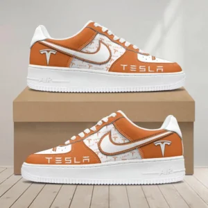 Tesla Air Low-Top Sneakers, CAR All Over Print Air Low-Top Sneakers - Orange CAR1203222098