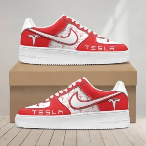 Tesla Air Low-Top Sneakers, CAR All Over Print Air Low-Top Sneakers - Red CAR1203222098
