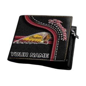 Indian Motorcycle Horizontal Leather Wallet, Gift For Indian Motorcycle Lovers, Gift For Him, Husband, Boyfriend CAR1303052529