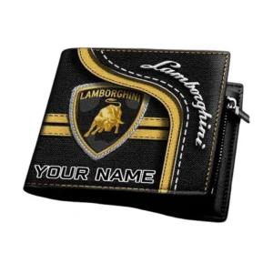 Lamborghini Horizontal Leather Wallet, Gift For Lamborghini Lovers, Gift For Him, Husband, Boyfriend CAR1303052531