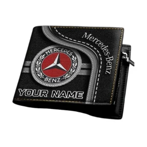 Mercedes Benz Horizontal Leather Wallet, Gift For Mercedes Benz Lovers, Gift For Him, Husband, Boyfriend CAR1303052538