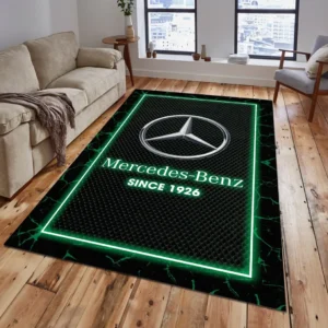 Mercedes Benz Rug, Gift For Mercedes Benz Lovers, Gift For Him, Husband, Boyfriend CAR15003142521 - Green