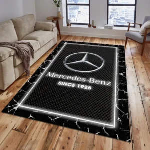 Mercedes Benz Rug, Gift For Mercedes Benz Lovers, Gift For Him, Husband, Boyfriend CAR15003142521 - Grey