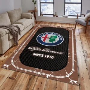 Alfa Romeo Rug, Gift For Alfa Romeo Lovers, Gift For Him, Husband, Boyfriend CAR15203142500 - Brown