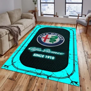 Alfa Romeo Rug, Gift For Alfa Romeo Lovers, Gift For Him, Husband, Boyfriend CAR15203142500 - Cyan
