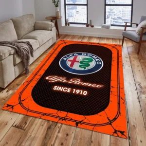 Alfa Romeo Rug, Gift For Alfa Romeo Lovers, Gift For Him, Husband, Boyfriend CAR15203142500 - Orange