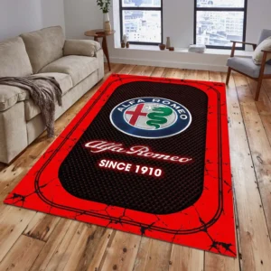 Alfa Romeo Rug, Gift For Alfa Romeo Lovers, Gift For Him, Husband, Boyfriend CAR15203142500 - Red