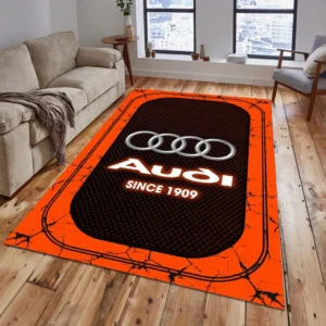 Audi Rug, Gift For Audi Lovers, Gift For Him, Husband, Boyfriend CAR15203142502 - Orange