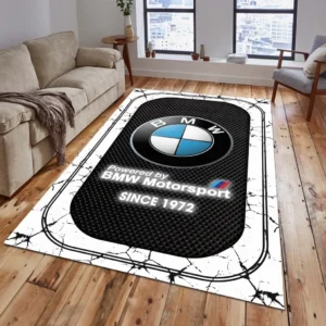 BMW Motorsport Rug, Gift For BMW Motorsport Lovers, Gift For Him, Husband, Boyfriend CAR15203142506 - White