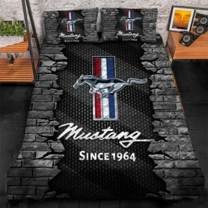 Ford Mustang Bedding Set, Gift For Ford Mustang Lovers CAR156031325376 - Gray
