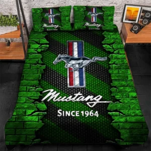 Ford Mustang Bedding Set, Gift For Ford Mustang Lovers CAR156031325376 - Green