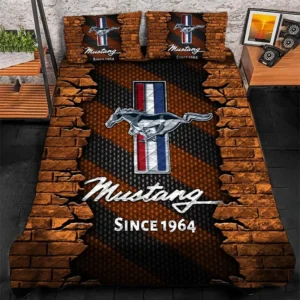 Ford Mustang Bedding Set, Gift For Ford Mustang Lovers CAR156031325376 - Orange
