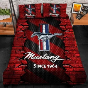 Ford Mustang Bedding Set, Gift For Ford Mustang Lovers CAR156031325376 - Red