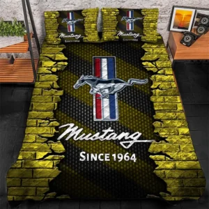 Ford Mustang Bedding Set, Gift For Ford Mustang Lovers CAR156031325376 - Yellow