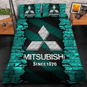 Mitsubishi Bedding Set, Gift For Mitsubishi Lovers CAR156031325377 - Cyan