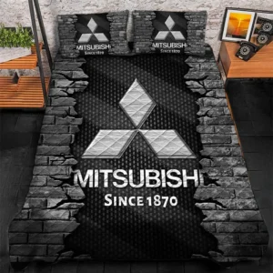 Mitsubishi Bedding Set, Gift For Mitsubishi Lovers CAR156031325377 - Gray