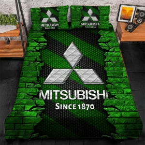 Mitsubishi Bedding Set, Gift For Mitsubishi Lovers CAR156031325377 - Green