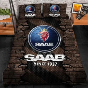 Saab Bedding Set, Gift For Saab Lovers CAR156031325385 - Brown