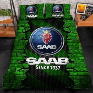 Saab Bedding Set, Gift For Saab Lovers CAR156031325385 - Green