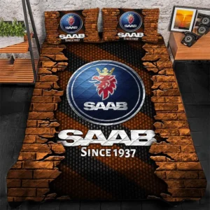 Saab Bedding Set, Gift For Saab Lovers CAR156031325385 - Orange