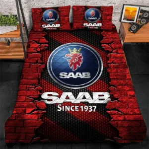 Saab Bedding Set, Gift For Saab Lovers CAR156031325385 - Red