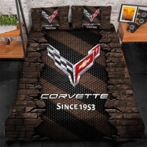 Chevrolet Corvette Bedding Set, Gift For Chevrolet Corvette Lovers CAR156031325390 - Brown