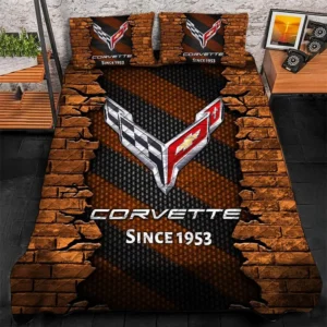 Chevrolet Corvette Bedding Set, Gift For Chevrolet Corvette Lovers CAR156031325390 - Orange