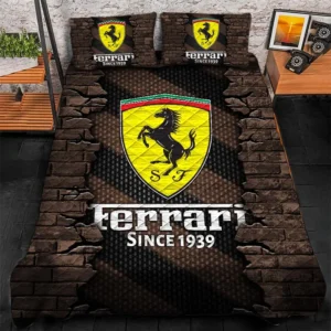 Ferrari Bedding Set, Gift For Ferrari Lovers CAR156031325395 - Brown