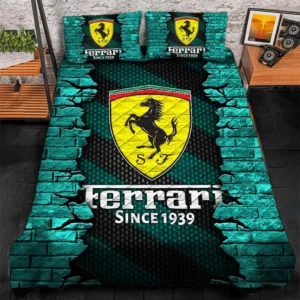 Ferrari Bedding Set, Gift For Ferrari Lovers CAR156031325395 - Cyan