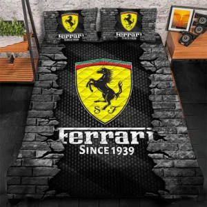 Ferrari Bedding Set, Gift For Ferrari Lovers CAR156031325395 - Gray