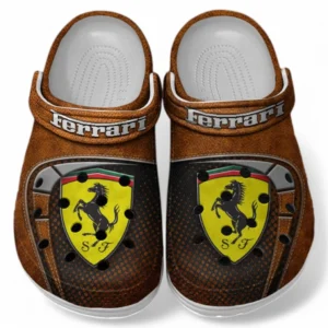 Ferrari Crocs Sandals For Men Women, Gift For Ferrari Fan CAR177031425577 - Orange