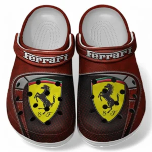 Ferrari Crocs Sandals For Men Women, Gift For Ferrari Fan CAR177031425577 - Red
