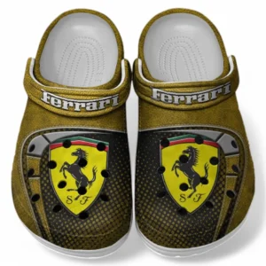 Ferrari Crocs Sandals For Men Women, Gift For Ferrari Fan CAR177031425577 - Yellow